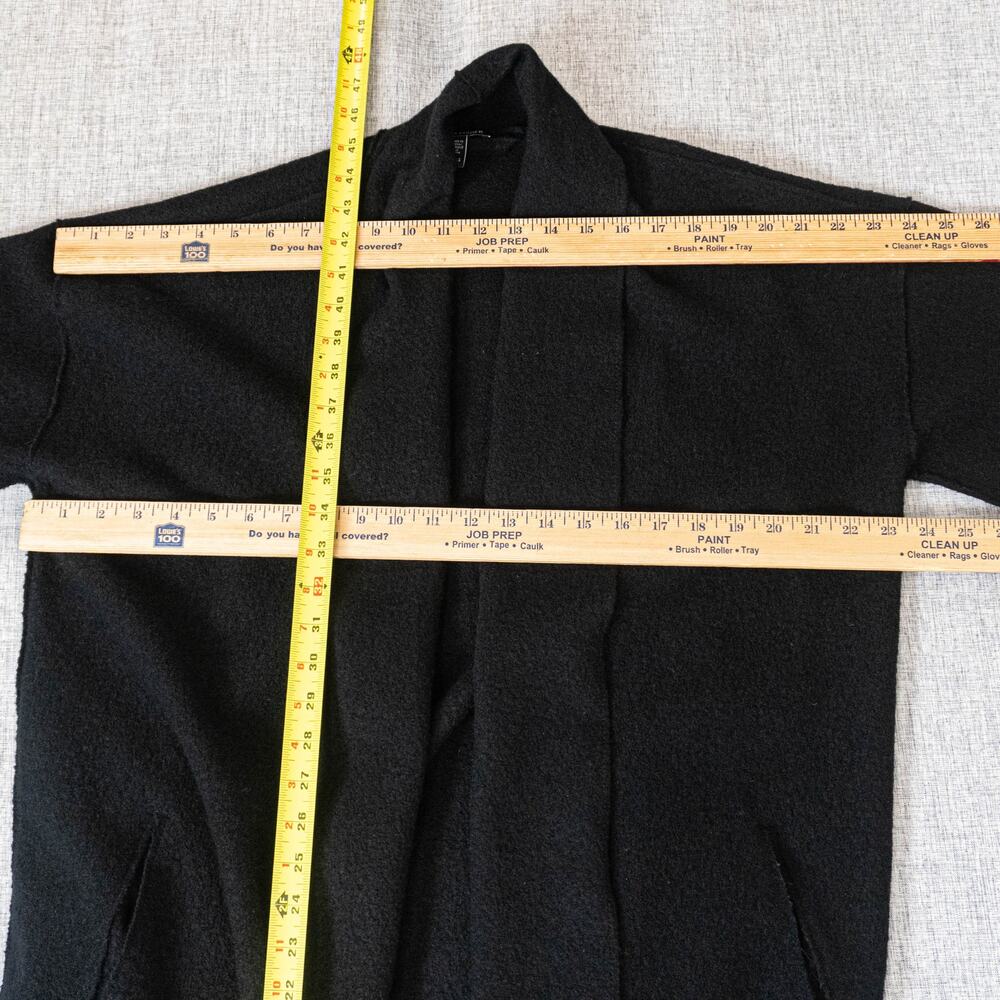 Eileen Fisher Lightweight Boiled Wool Icon Coat in Regenerative wool black - Picture 10 of 11